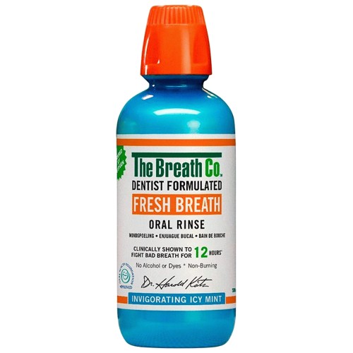 The Breath Co Icy Mint Alcohol Free Mouthwash Fresh Breath Oral Rinse (500ml)