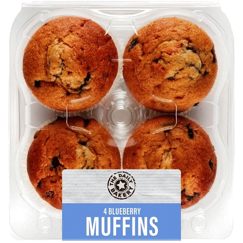 The Daily Bakery 4 Blueberry Muffins