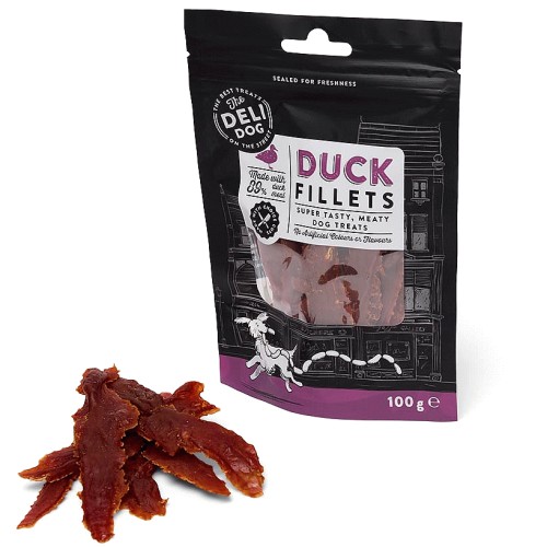 The Deli Dog Duck Fillets Dog Treats (100g)