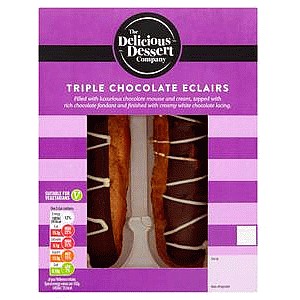 The Delicious Dessert Triple Chocolate Eclairs (2 x 78g)