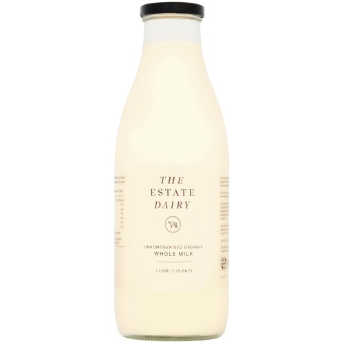 The Estate Dairy Unhomogenised Organic Whole Milk (1 Litre)