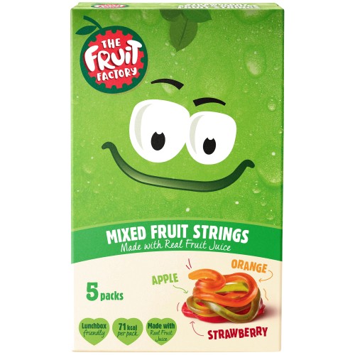 The Fruit Factory Multi Fruit Strings Strawberry Apple & Orange (5 x 20g)
