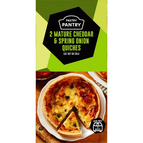 The Pastry Pantry 2 Mature Cheddar & Spring Onion Quiches (240g)
