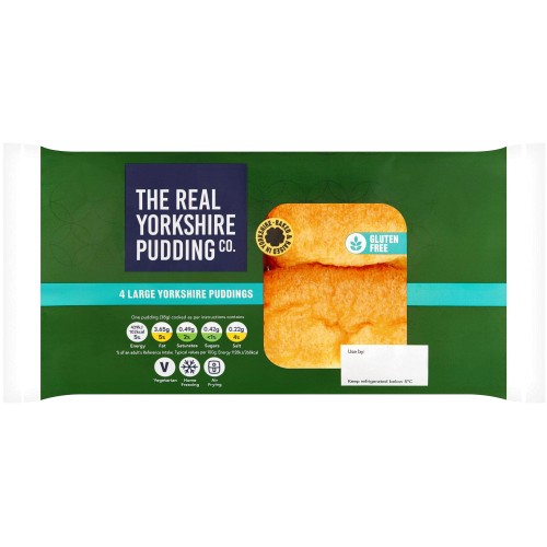 The Real Yorkshire Pudding Co. 4 Large Gluten Free Yorkshire Puddings (4 x 160g)