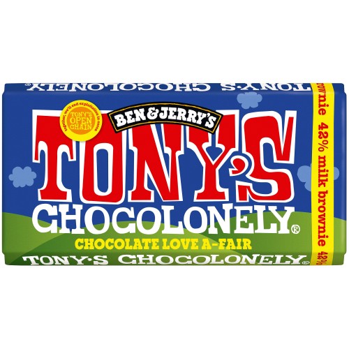 Tony's Chocolonely Dark Milk Chocolate Brownie Bar with Fudge Pieces (180g)