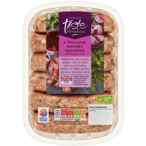 Toulouse Inspired Sausages (6 x 400g)