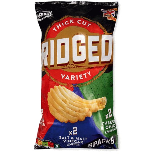 Variety Ridged Crisps (6)