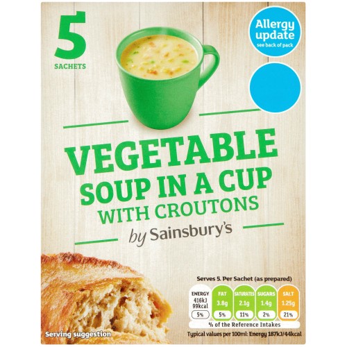 Vegetable Soup in a Cup with Croutons (5 x 23g)