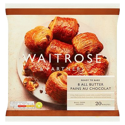 Waitrose 8 Frozen Pains au Chocolat (480g)