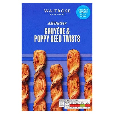 Waitrose All Butter Gruyere & Poppy Seed Twists (125g)