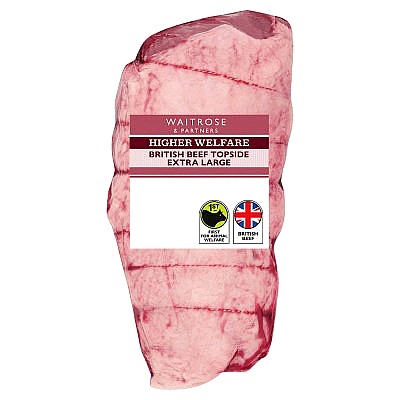 Waitrose British Beef Topside Extra Large per kg
