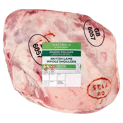 Waitrose British Lamb Whole Shoulder per kg