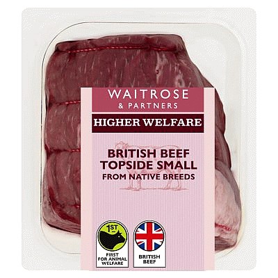 Waitrose British Native Breed Small Beef Topside per kg