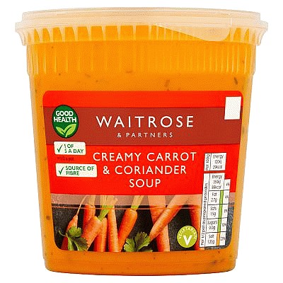 Waitrose Creamy Carrot & Coriander Soup (600g)