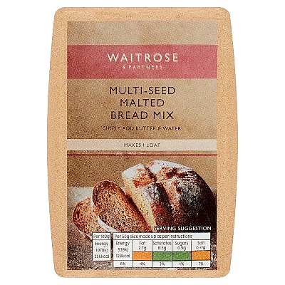 Waitrose Multi Seed Malted Bread Mix (500g)