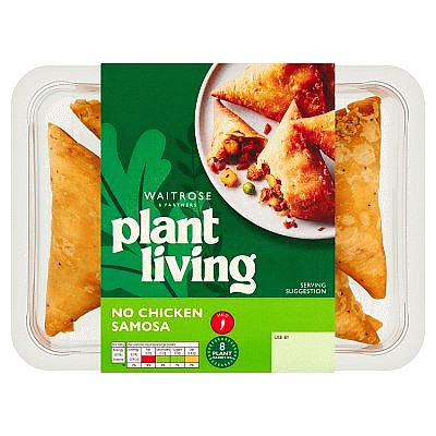 Waitrose PlantLiving No Chicken Vegetarian Samosa (200g)