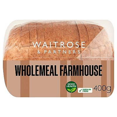 Waitrose Wholemeal Farmhouse Thick Sliced (400g)