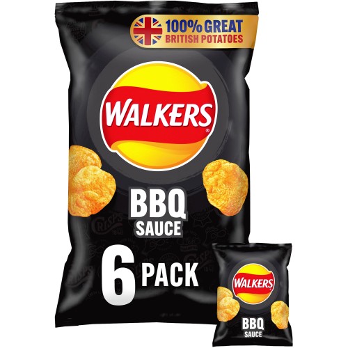Walkers Crisps Barbeque (6 x 25g)
