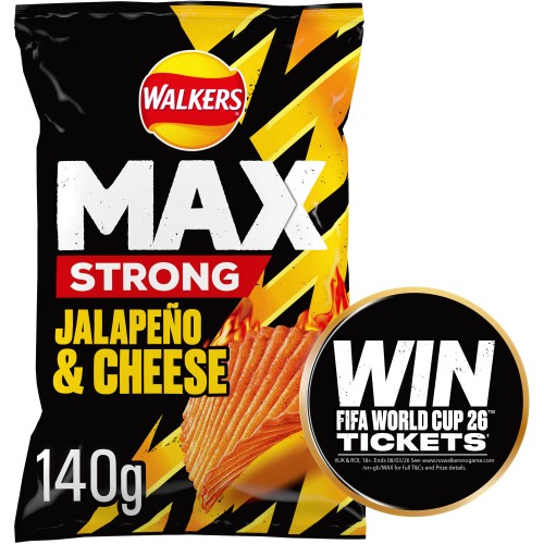 Walkers Max Strong Jalapeno & Cheese Sharing Crisps (140g)