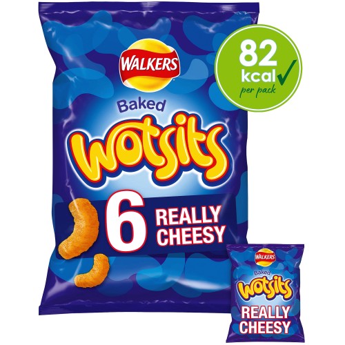 Walkers Wotsits Really Cheesy Multipack Crisps (6 x 16.5g)