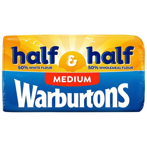 Warburtons Half & Half Medium Bread (800g)