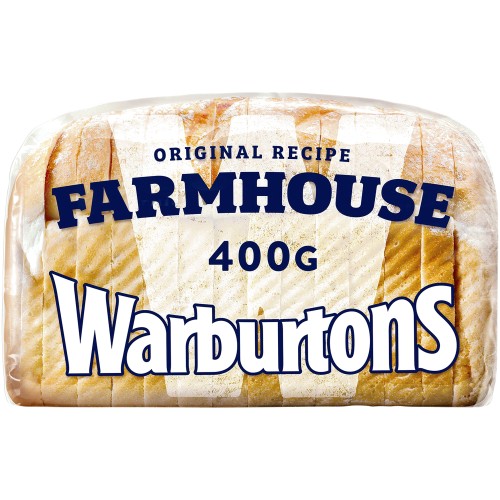 Warburtons Soft Farmhouse Medium Sliced Bread (400g)