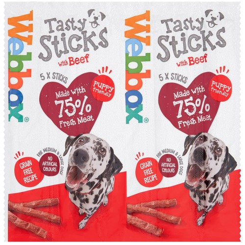 Webbox Beef Delight Sticks for Large Dogs (55g)