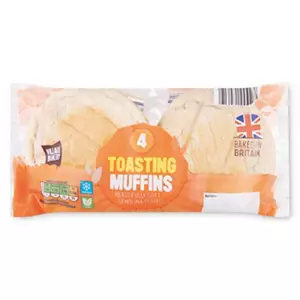 White Toasting Muffins 4 Pack