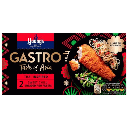 Young's Gastro Signature Breaded 2 Sweet Chilli Fish Fillets (270g)