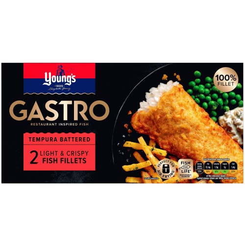 Young's Gastro Tempura Battered Fish Fillets (2 x 270g)