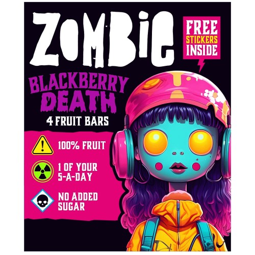 Zombie Blackberry Fruit Snack Bar Multipack (4 x 25g)