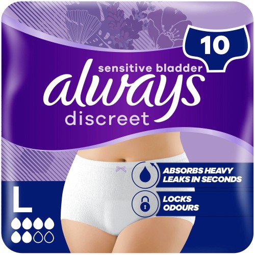 Always Discreet Incontinence Pants Normal Large (10)