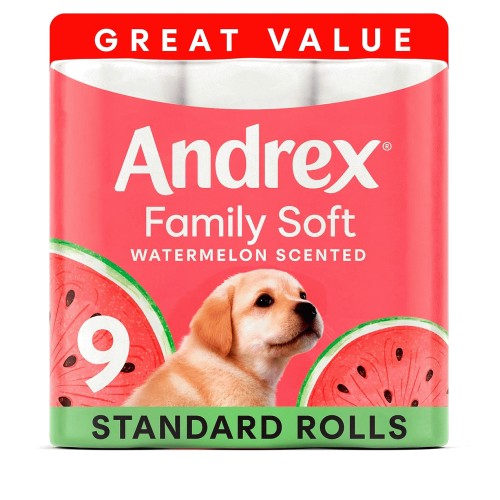 Andrex Family Soft Watermelon 9 Roll