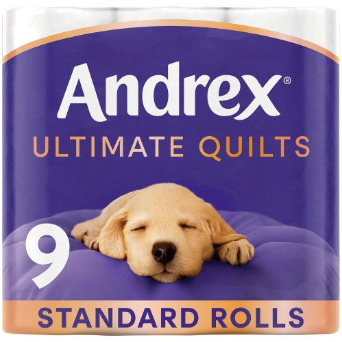 Andrex Supreme Quilts Toilet Tissue 9 Rolls - Toilet Rolls (9)