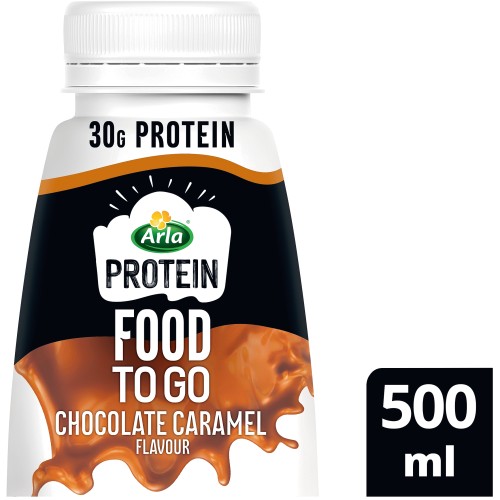Arla Protein Food To Go Chocolate Caramel Flavoured Meal Replacement Shake (500ml)