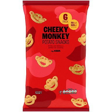 ASDA Cheeky Monkey Potato Snacks (6 x 15g, 90g)