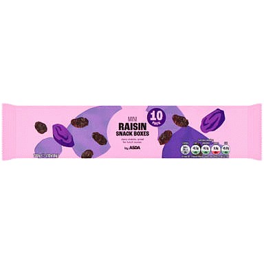 ASDA Mini Raisin Snack Boxes (10 x 14g, 140g)
