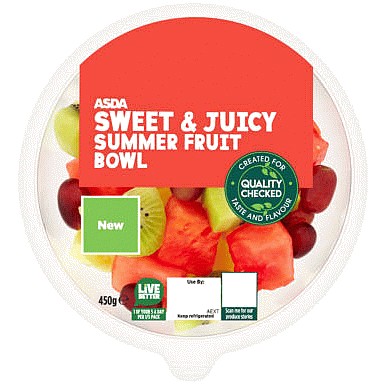 ASDA Sweet & Juicy Summer Fruit Bowl (450g)