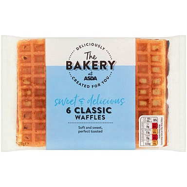 ASDA The Bakery 6 Classic Waffles (250g)