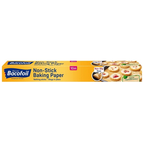 Bacofoil Non-Stick Baking Paper with Non Slip Base 10mx38cm (10m)