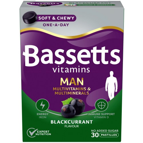 Bassetts Vitamins Man Multivitamins & Blackcurrant 30 Pastilles (30)