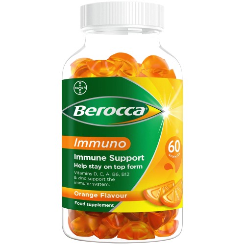 Berocca Immuno Orange Flavour 60Gummies (60)