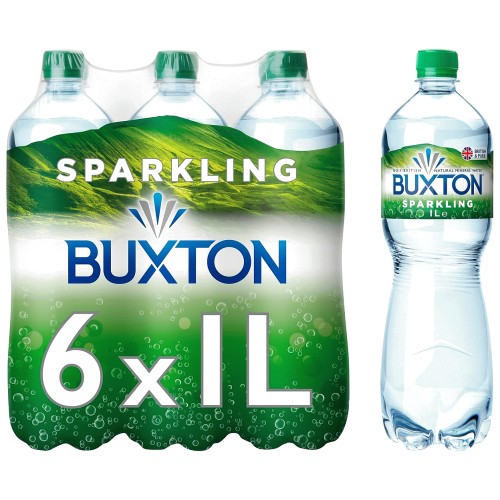 Buxton Sparkling Natural Mineral Water 6x1litre (6 x 1l)