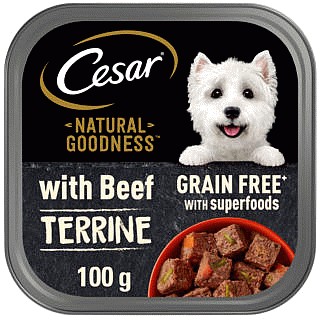 Cesar Natural Goodness Grain Free Adult Dog Food Beef Terrine Tray (100g)