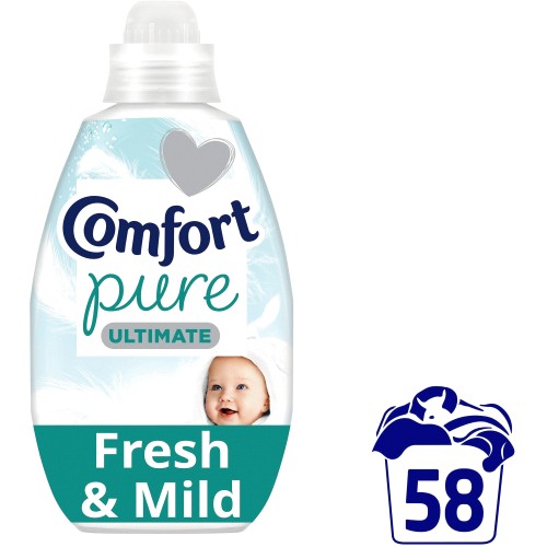 Comfort Pure Ultra Concentrated Fabric Conditioner 58 Washes - Bottle (58w, 870ml)