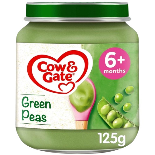 Cow & Gate Peas Baby Food Snack Jar 6 Months (125g)