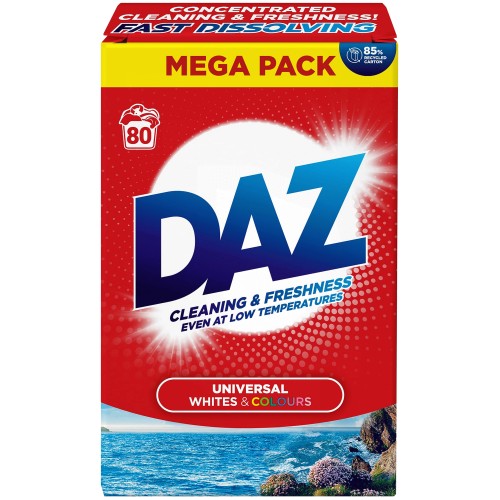 Daz Washing Powder Whites & Colours 80 washes (4kg)