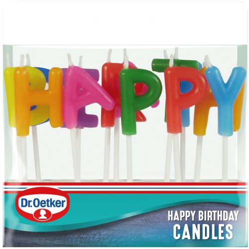 Dr. Oetker Lettered Happy Birthday Candles
