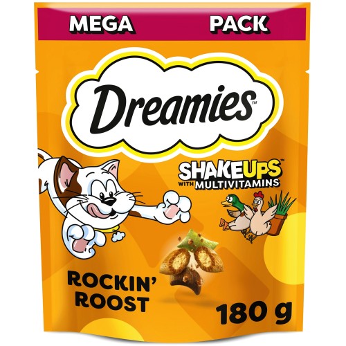 Dreamies Cat Treat Shake Ups MultiVitamins Rockin Roost (180g)