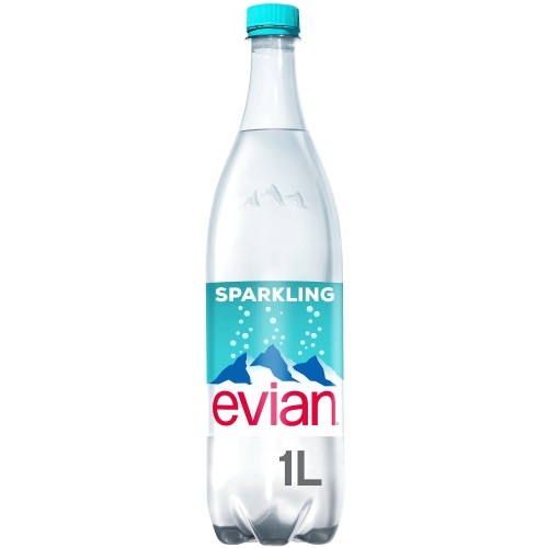 Evian Sparkling Natural Mineral Water (1 Litre)